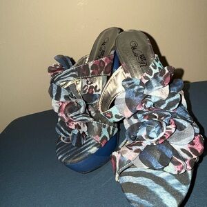 Y2K Wild Rose Multicolor Floral Mules